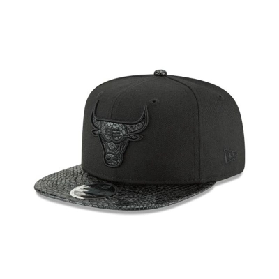 Chicago Bulls Gorra | New Era NBA Snakeskin Strap 9fifty Snapback Cap Mexico - Negros